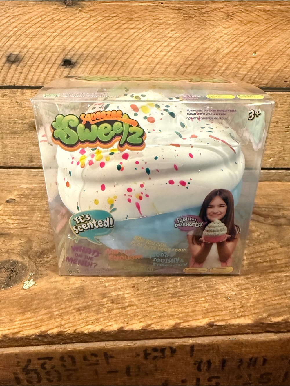 Squeezee Scented Blue & White Squishy Dessert Toy